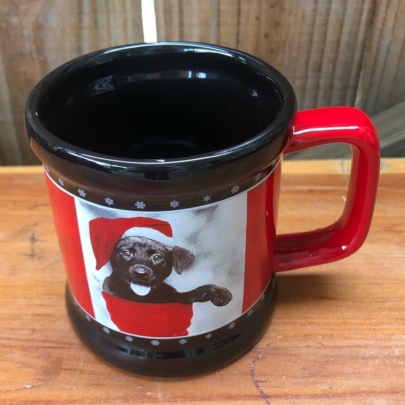 Keith Kimberlin’s Black Lab Puppy Black Coffee Mug - Picture 2 of 7